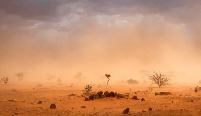 صورة تعبر عن تغير المناخ في أفريقيا 